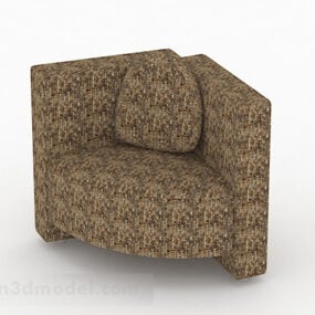 棕色复古单扶手椅3d模型
