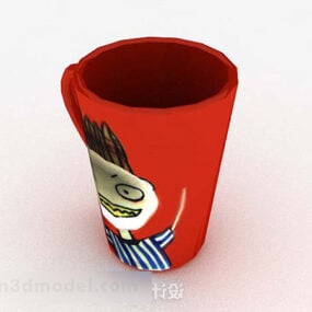 パスティックレッドマグカップ3Dモデル
