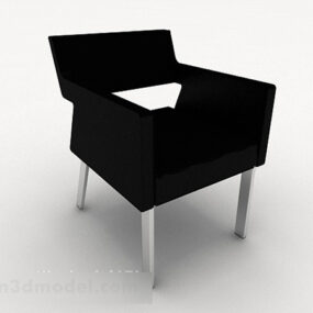 3д модель индивидуального простого черного стула