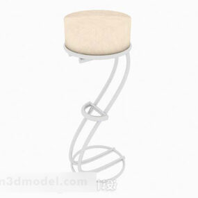 Home Simple Round Leisure High Stool 3d model