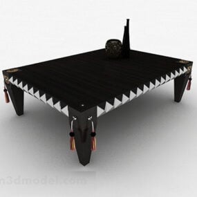 个性化黑色咖啡桌设计3d模型