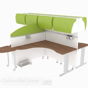 Personalized Four-person Desk 3d model