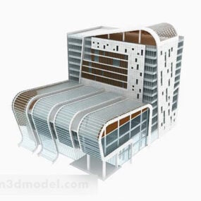 Gepersonaliseerd modern kantoorgebouw 3D-model