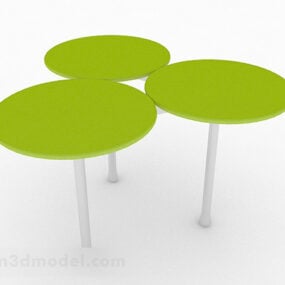أثاث طاولة طعام أصفر نموذج ثلاثي الأبعاد
