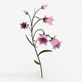 Pink Bell Flower 3d model