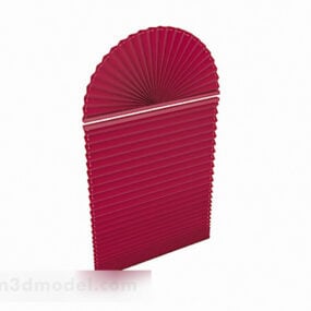 Pink Fan Shape Curtain 3d model
