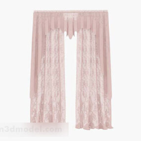 Τρισδιάστατο μοντέλο Pink Home Elegant Curtain