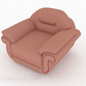 粉色家居单人沙发装饰3d模型