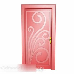 Pink Home Wooden Door 3d model