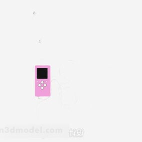 Przenośny różowy model 3D MP3