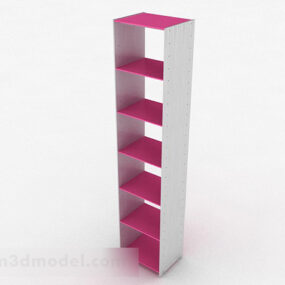 Pink Multi-layer Display Cabinet 3d model