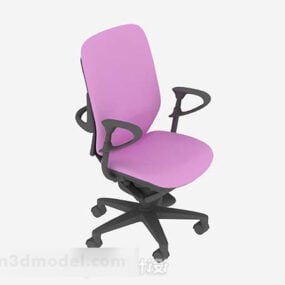 3D model kancelářské židle s růžovými koly