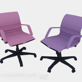 Pink Purple Office Chair 3d model