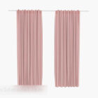 Pink Striped Curtain