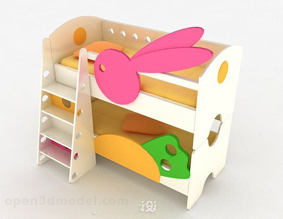 아이 소녀를위한 핑크 이층 침대