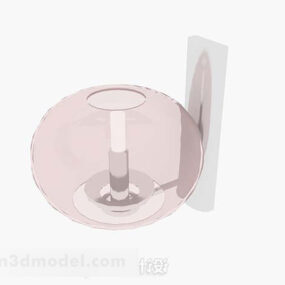 ピンクのガラスウォールランプ3Dモデル