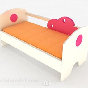 سرير اطفال خشبي موديل 3D