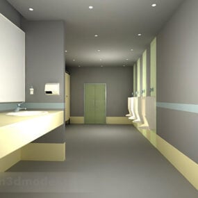 โมเดล 3 มิติการออกแบบห้องน้ำสาธารณะ