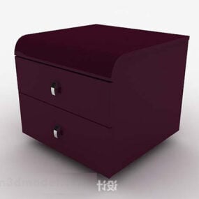 Purple Atmospheric Bedside Table 3d model