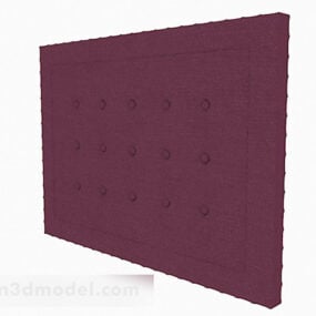 โมเดล 3 มิติกระเป๋าผ้านุ่มข้างเตียงสีม่วง