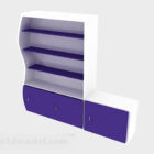 Purple bookcase 3d model
