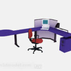 Purple Desk Furniture Design