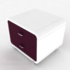 Purple Fashion Bedside Table 3d model