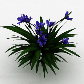 Purple Flower Ornamental Decoration 3d model