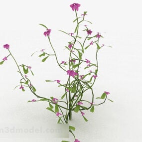 דגם תלת מימד של צמח פרח סגול
