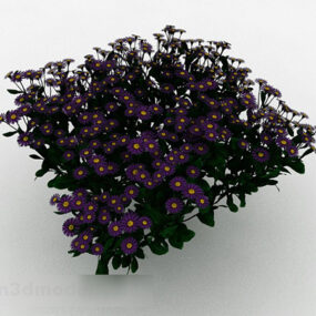 Purple Flower Plant Flower 3d model