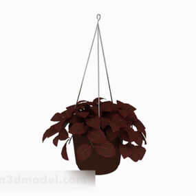 Paarse hangplantpot 3D-model