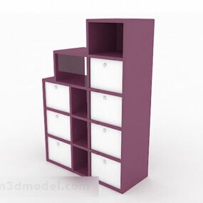3д модель домашнего фиолетового шкафа