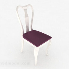 Modello 3d della sedia da casa in tessuto viola