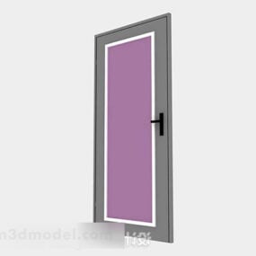 집 문 보라색 색상 3d 모델