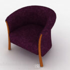 Purple Fabric Single Sofa