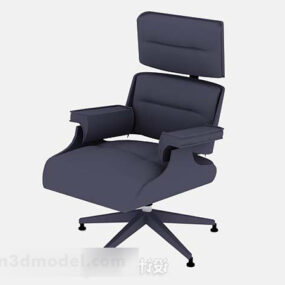 3д модель офисного стула фиолетового цвета