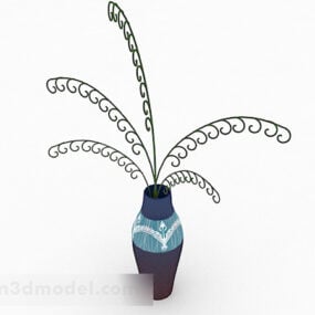 گلدان تزئینی گلدان بنفش مدل سه بعدی