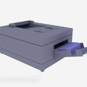 Model 3D fioletowej drukarki