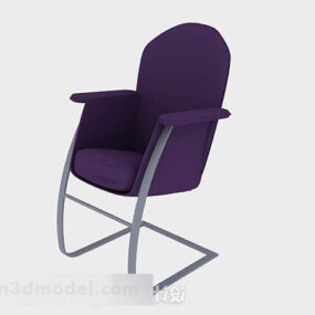 Purple Simple Lounge Chair 3d model