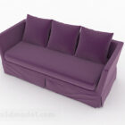 Purple Simple Loveseat Sofa Furniture
