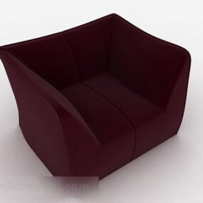Purple Simple Single Sofa 3d model