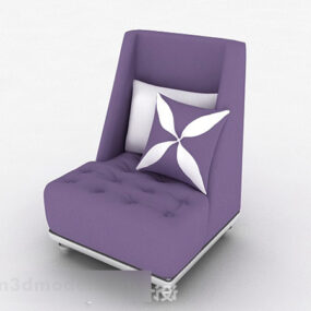 Purple Single Sofa Furniture 3d model