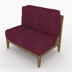 Modelo 3d de sofá roxo
