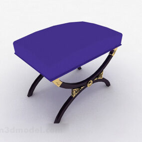 مبل چهارپایه بنفش مدل سه بعدی