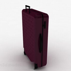 Bagage à roulettes violet modèle 3D