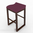Purple Wooden Simple Lounge Chair