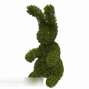 花园公园兔子树篱3d模型