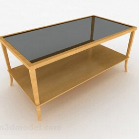 Rectangular Double Coffee Table Furniture 3d model
