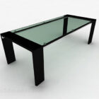 Conception de table basse rectangulaire en verre