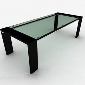Modelo 3D de design de mesa de centro de vidro retangular